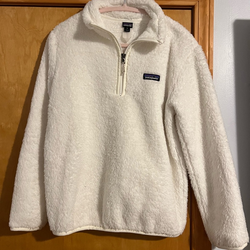 Patagonia Cream Fleece Half-Zip Pullover